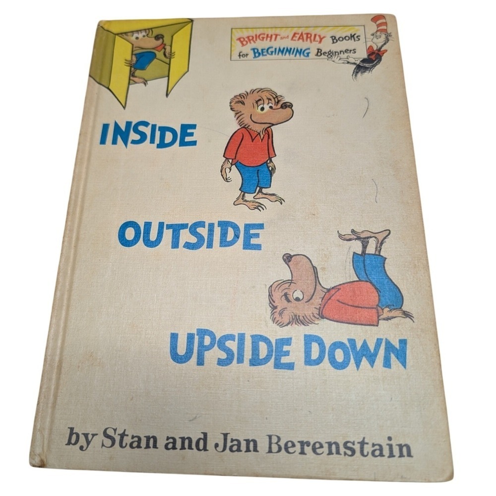 1968 Inside Outside Upside Down Berenstain Bears Bright and Early Hardcover Book